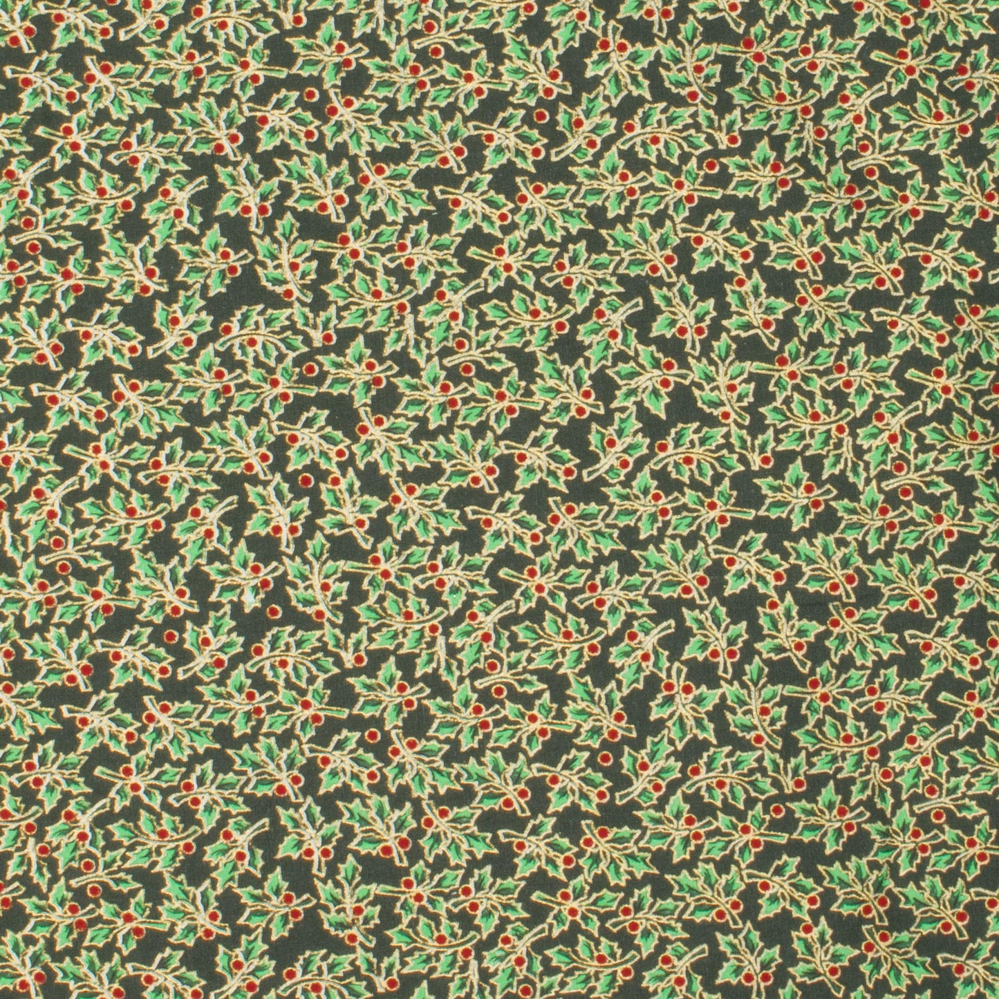 Christmas Cotton foil print green