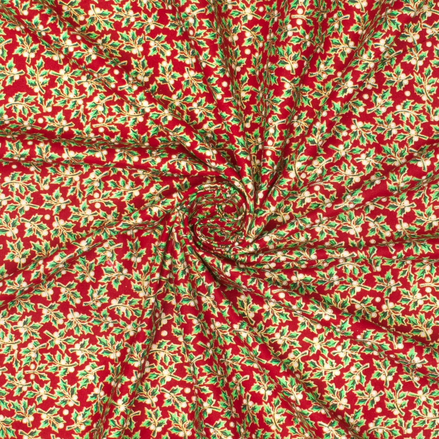 Christmas Cotton foil print red