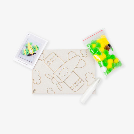 Craft Kit Pom - Pom Aeroplane TBD - Ragland Fabrics