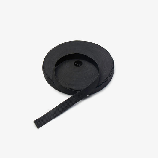 Elastic Knitted Black 19mm (Waistbands / Garments / Cuffs)