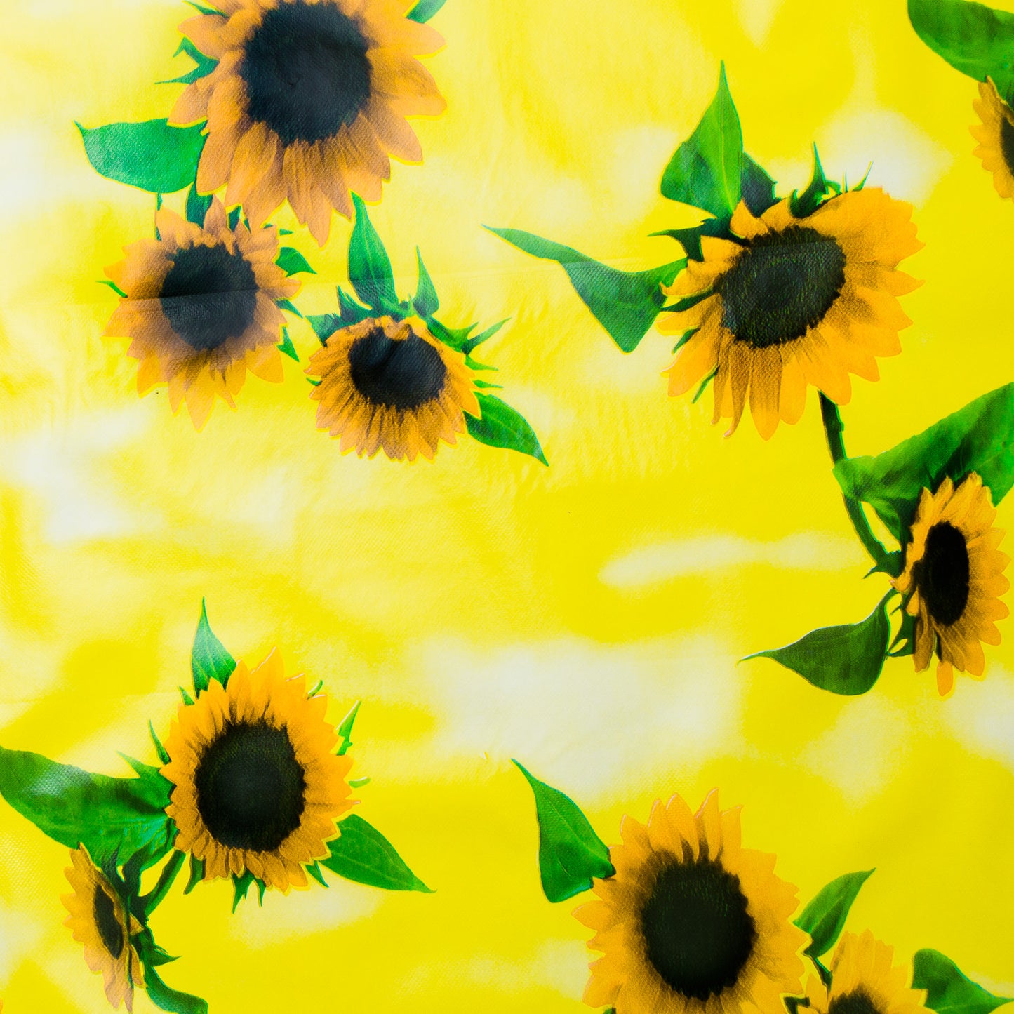 PVC Printed Table Cloth Plastic Yellow Sunflower