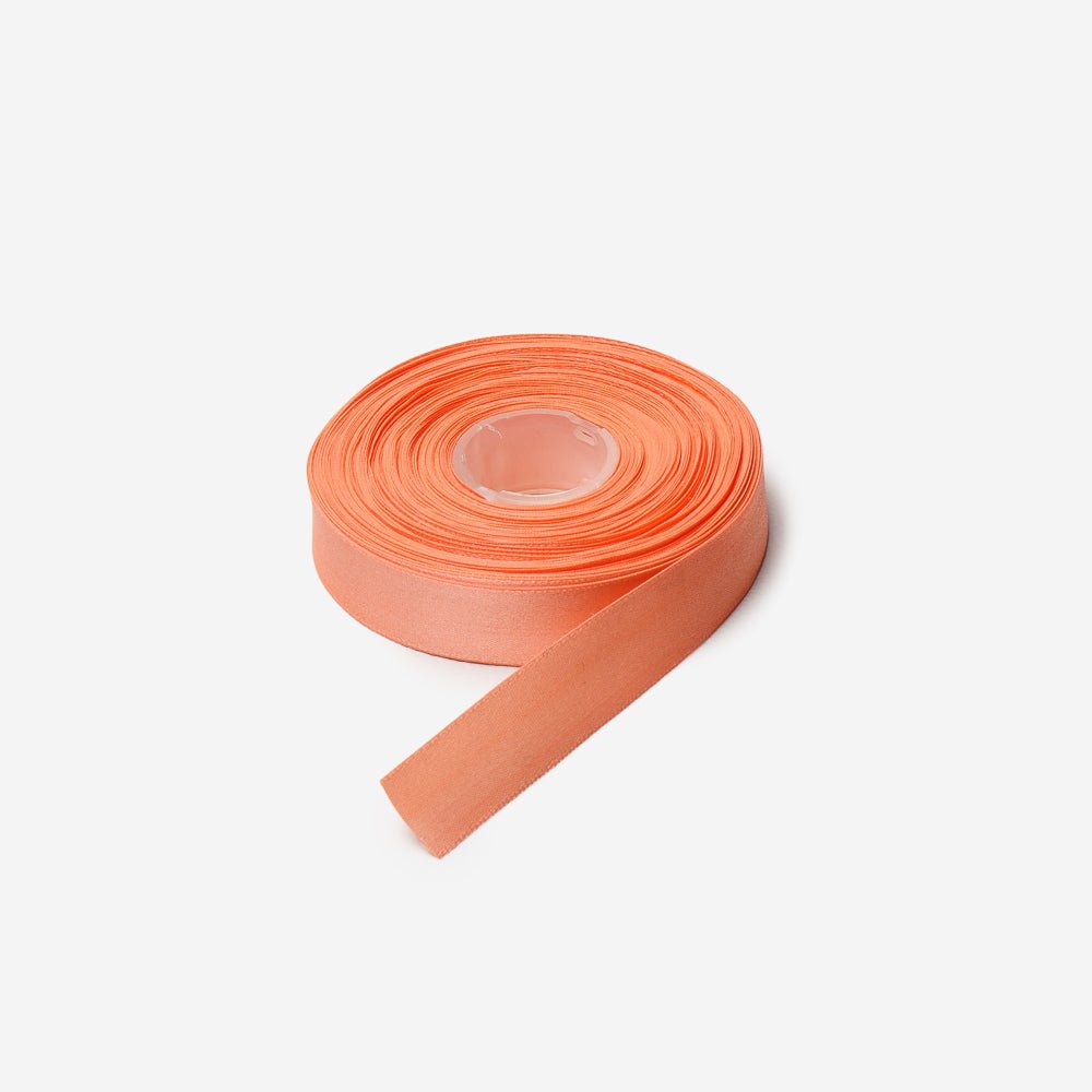 Satin Ribbon 15mm Apricot (20met) - CLEARANCE - Ragland Fabrics