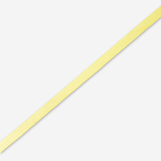 Satin Ribbon 8mm Yellow (200met)-CLEARANCE