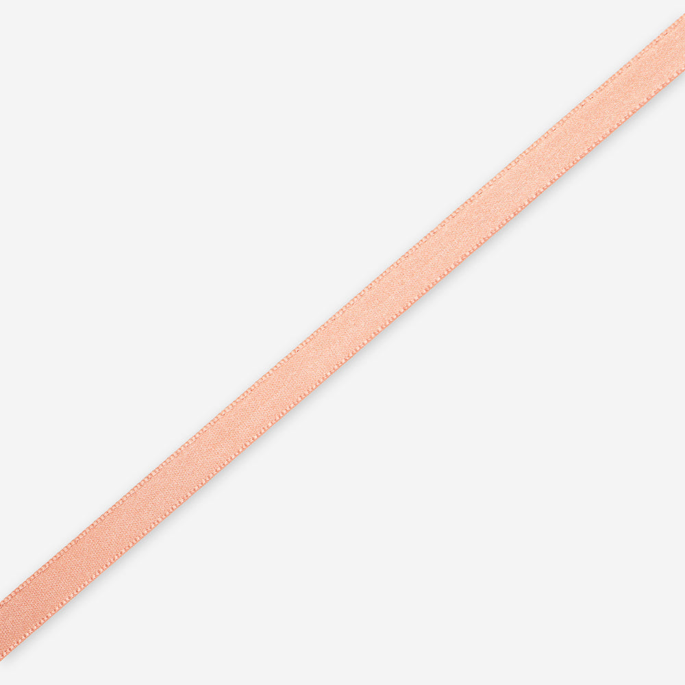 Satin Ribbon 8mm Dark Peach (20met) - CLEARANCE