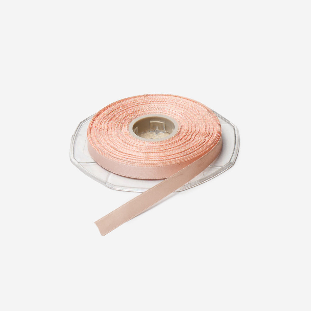 Satin Ribbon 8mm Peach (20met) - CLEARANCE