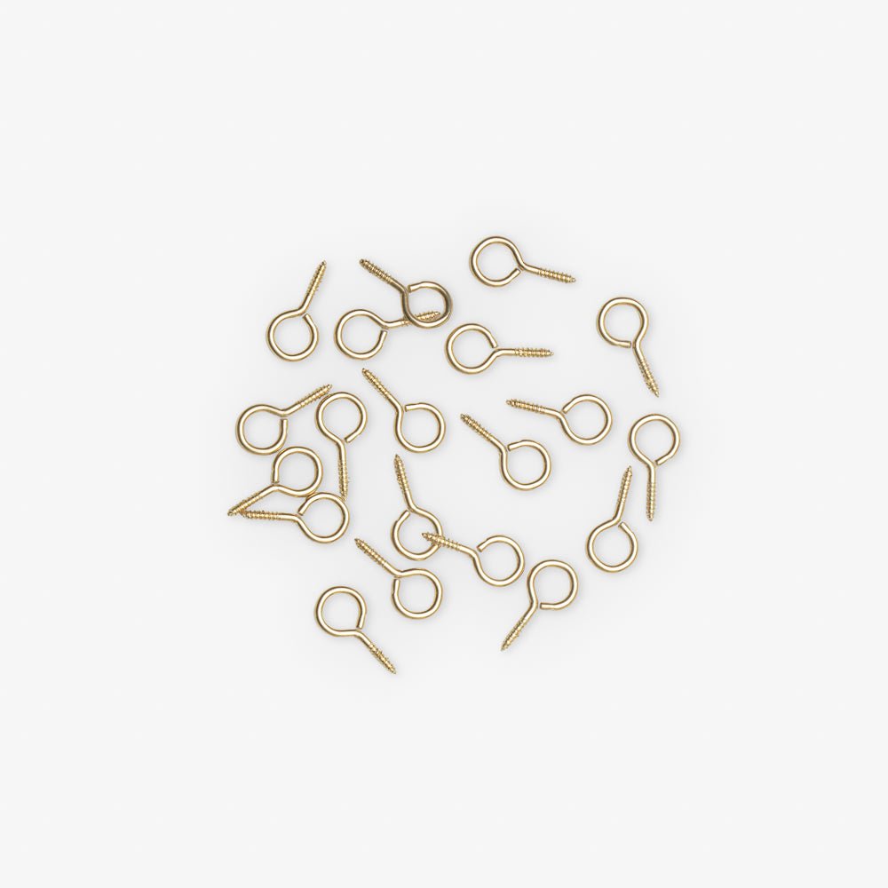 Screw Eyes Brass - Size 2 - Ragland Fabrics