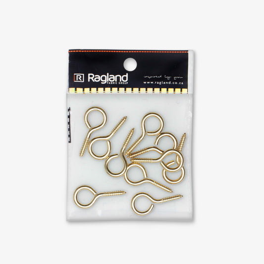 Screw Eyes Brass - Size 10