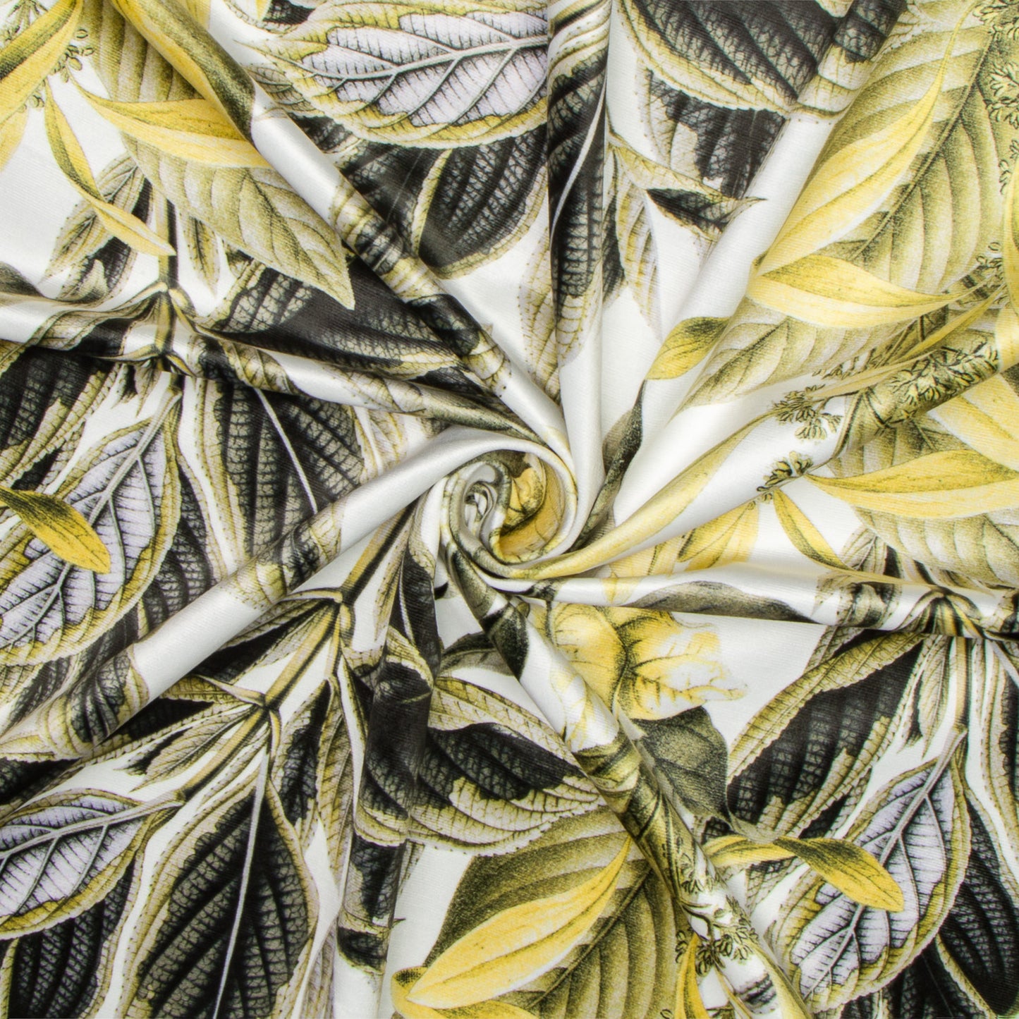 Printed Velvet  Bougainvillea Yellow 140cm
