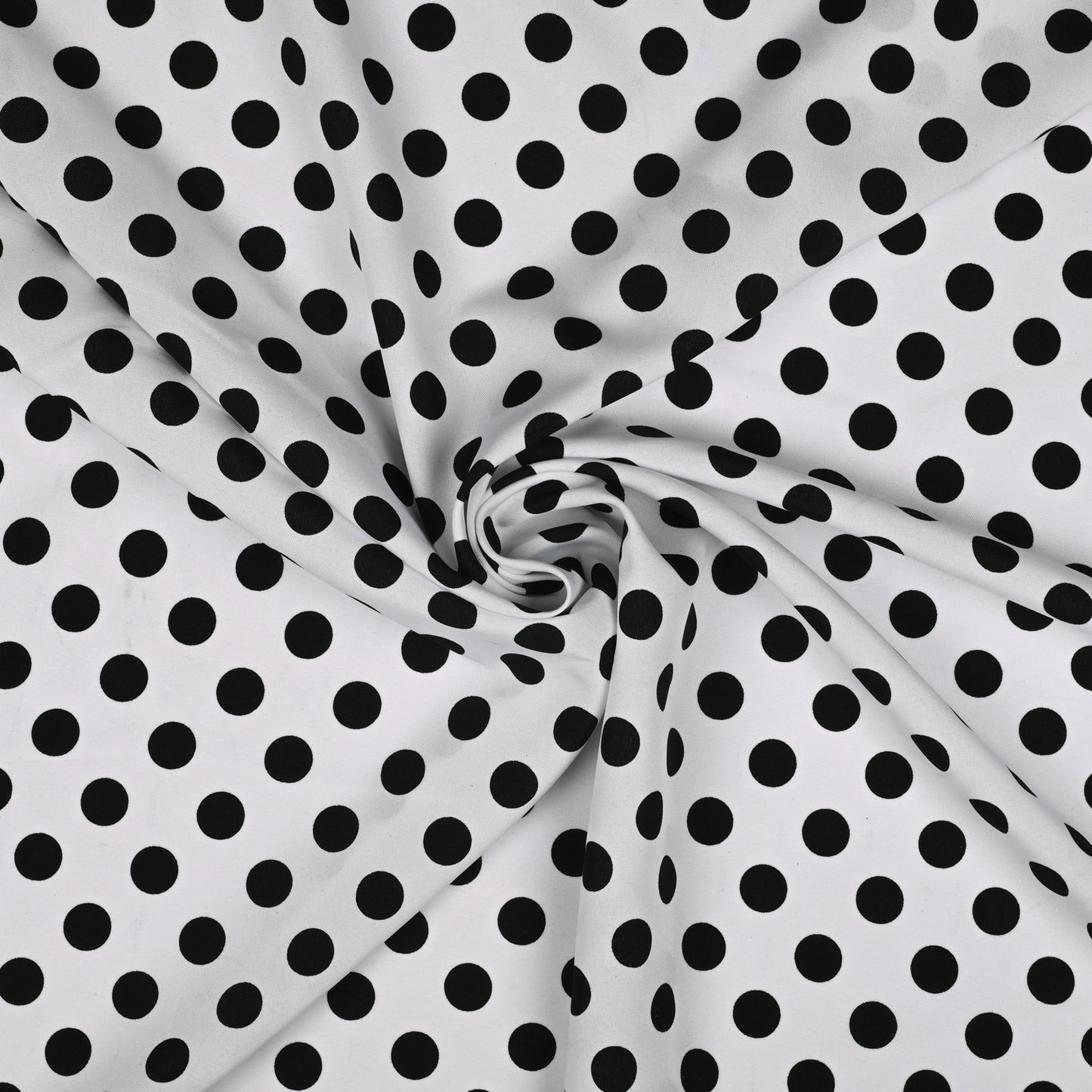 Printed Mini Matt Black Dots on White