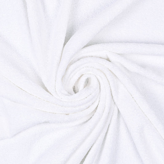 Towelling Cotton  White 150cm