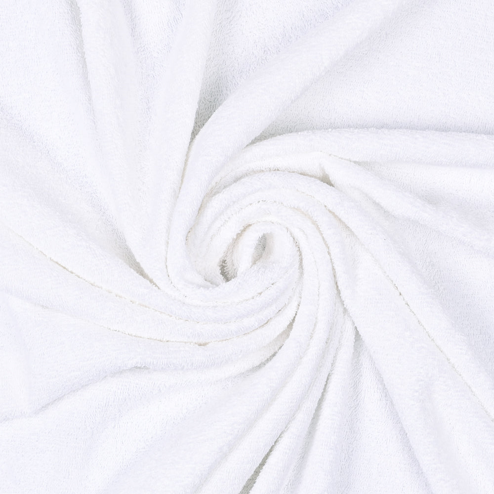 Towelling Cotton  White 150cm